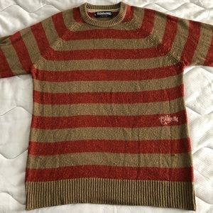 Beige & Red Billabong Crewneck Sweater Size Medium